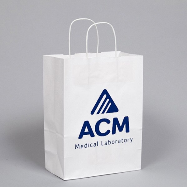 White Kraft Paper Custom PRINTED Sh